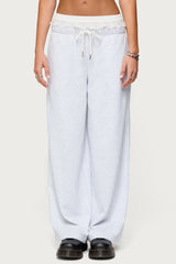 Tamia Peekaboo Ruffle Lace Sweatpants