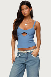 Karin Cut Out Ribbed Tank Top
