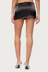 Marinda Satin Effect Mini Skort