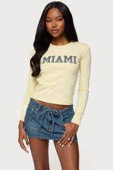 Miami Girl Long Sleeve T Shirt