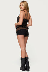 Kiya Striped Peplum Top