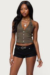 Keli Buckle Halter Top