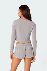 Homey Pointelle Long Sleeve T Shirt