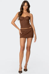 Jennifer Pinstripe Mini Skort