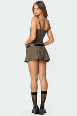 Callie Drop Waist Pleated Mini Dress