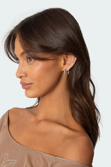 Golden Heart Hoop Earrings