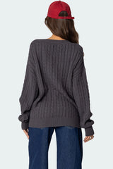 Francine Oversized V Neck Cardigan