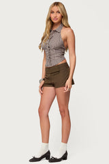 Karla Pleated Tailored Micro Shorts