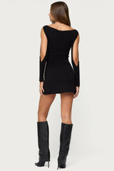 Billy Cutout Boat Neck Mini Dress