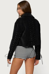 Ryder Faux Suede Biker Jacket