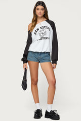 San Diego Off Shoulder Raglan Sweatshirt
