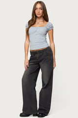 Oleana Gathered Bust Top