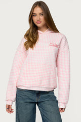 Edikted Gingham Oversized Hoodie