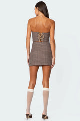 Boss Mode Plaid Mini Dress