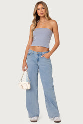 Raelynn Washed Low Rise Baggy Jeans