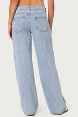 Raelynn Washed Low Rise Baggy Jeans