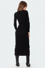 Jazlyn Knitted Button Up Maxi Dress