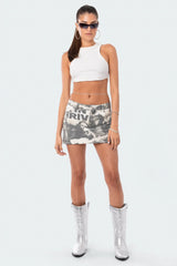 Rock Washed Denim Skirt