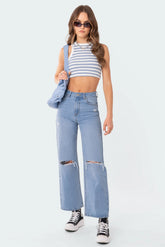 Lori High-Rise Wide Leg Jeans