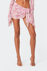 Hibiscus Mesh Sarong