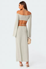 Celeste Low Rise Strap Maxi Skirt