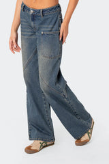 Serena Low Rise Baggy Carpenter Jeans