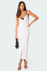 Sable Sheer Button Up Maxi Dress