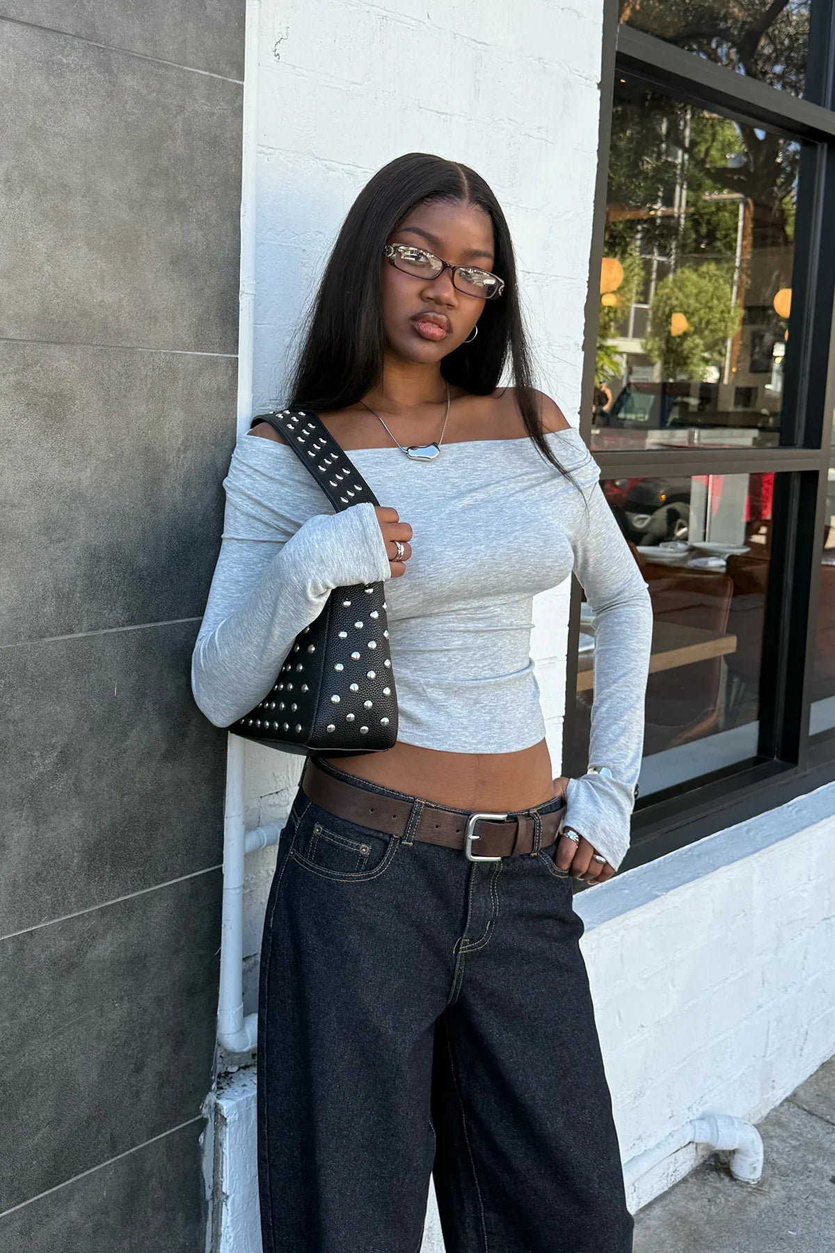 Milane Ruched Off Shoulder Ribbed Top