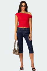 Jenny Scrunched Asymmetric Top