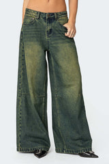 Shawn Washed Low Rise Baggy Jeans