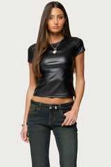 Raphaela Faux Leather Top