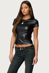 Raphaela Faux Leather Top