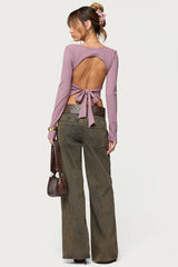 Polly Lacey Tie Back Top