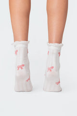 Bow Printed Socks