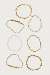 Glam Pearly Beaded Bracelet Pack
