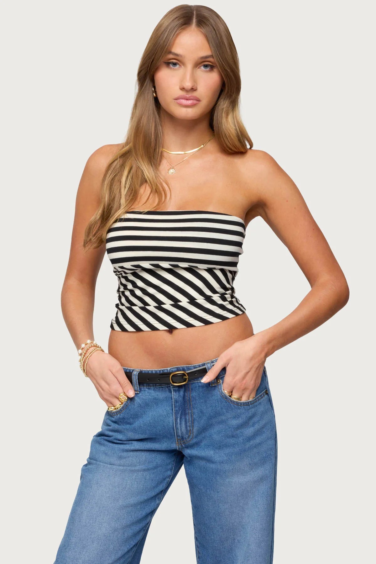 Betsana Striped Tube Top