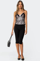 Janie Layered Polka Dot Mesh Top