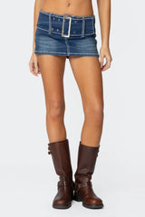 Payson Wide Belted Mini Skort