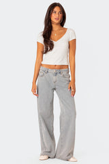 Ava V Neck Ruched Top