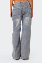 Myla Washed Low Rise Baggy Jeans
