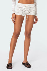 Betsy Tie Front Knitted Shorts
