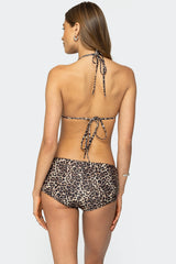 Mich Leopard Boyshort Bikini Bottoms