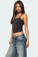 Aspyn V Neck Ribbed Tank Top