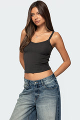 Aspyn V Neck Ribbed Tank Top