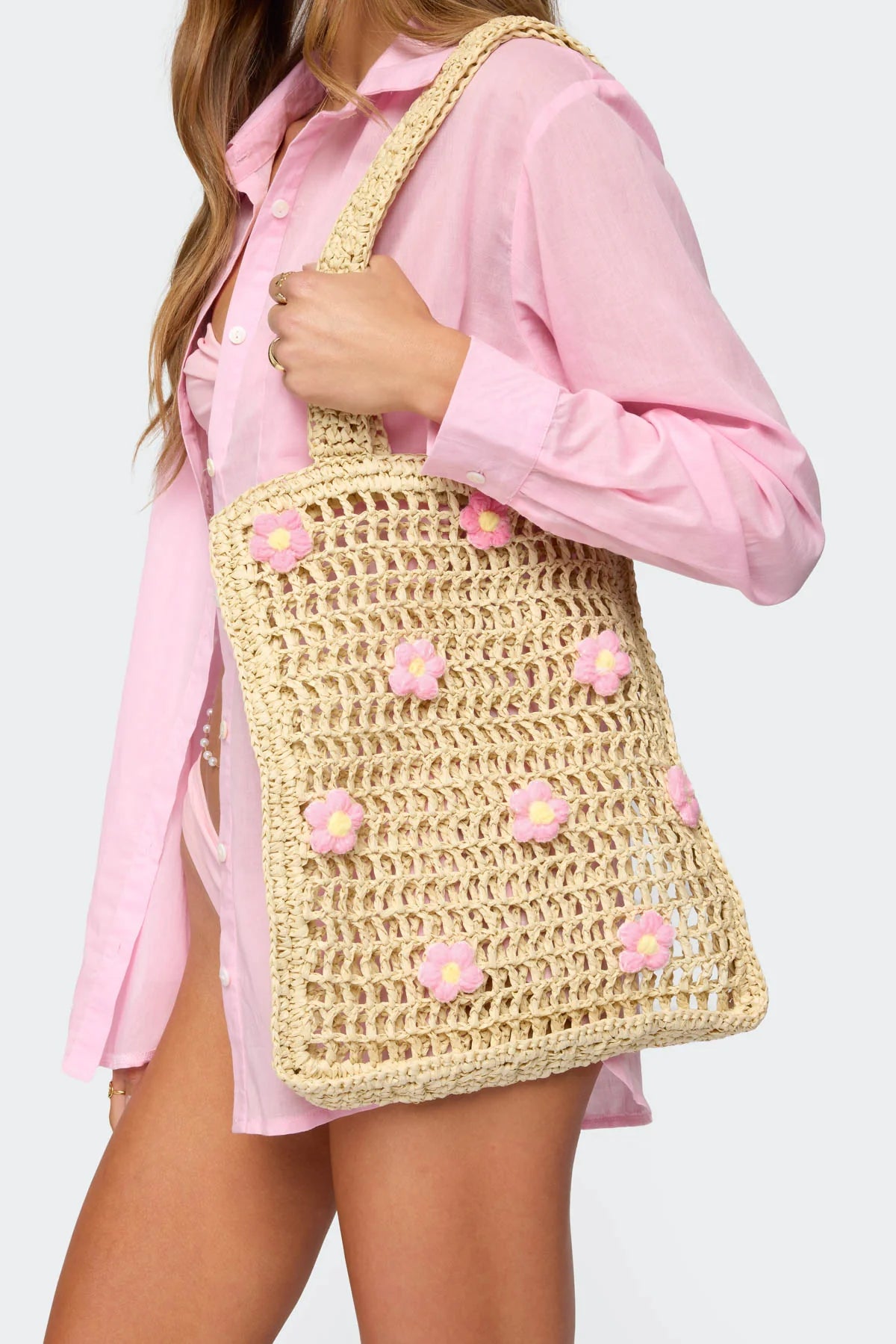Oopsy Daisy Crochet Tote Bag