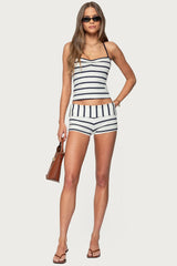 Lorenza Striped Halter Top