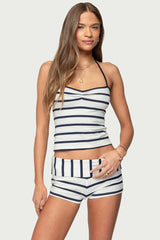 Lorenza Striped Halter Top