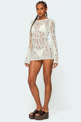 Manuela Distressed Knit Mini Dress