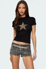 Narla Leopard Star T Shirt