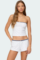 Stefi Floral Contrast Tube Top